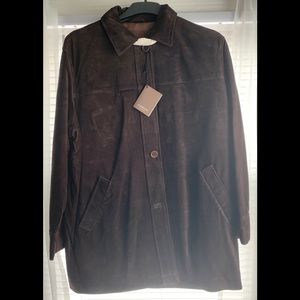 Vintage Coach Woman’s Car Coat, 100% Leather-Suede, Size L, Color Brown
